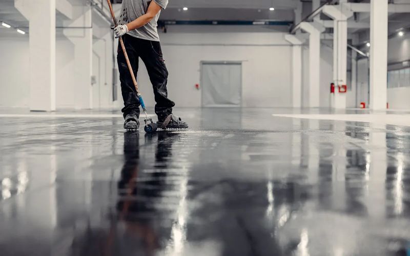 Topcoat and handover – Commercial Epoxy Flooring in Maricopa, AZ